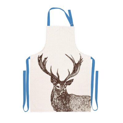 Cotton apron in Stag design by Cherith Harrison
