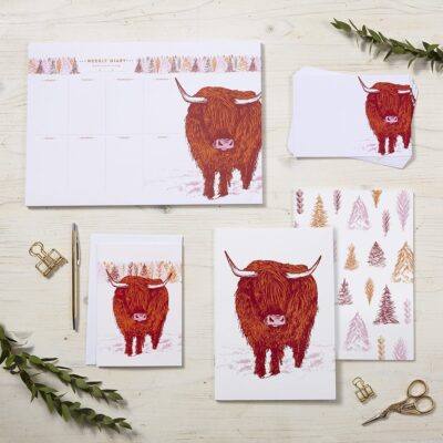 Highland Cow Stationery