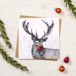 Stag Christmas Card by Cherith Harrison