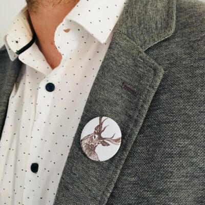 Stag Pin Badge by Cherith Harrison