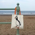 Puffin Tote Bag by Cherith Harrison