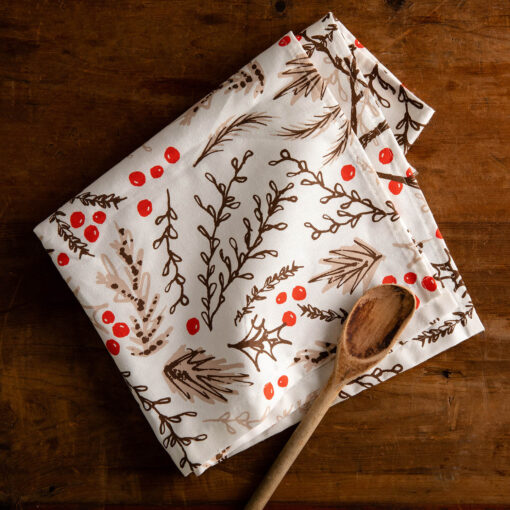 Christmas Robin Tea Towel by Cherith Harrison