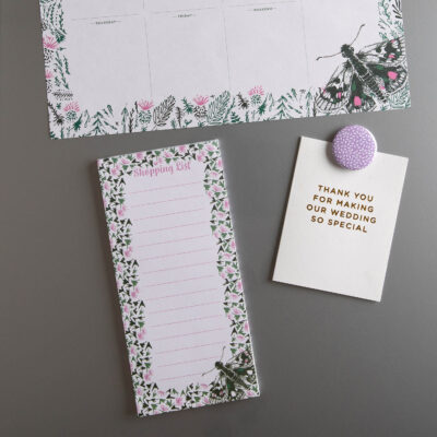 butterfly magnetic shopping list y Cherith Harrison