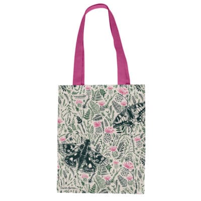 Cherith Harrison Thistles Butterfly Eco Canvas Shopper Front