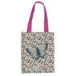 Cherith Harrison Thistles Butterfly Eco Canvas Shopper Reverse