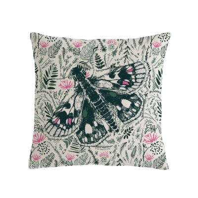 thistle and butterfly cushion by Cherith Harrison