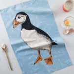 Puffin Dish Towel by Cherith Harrison