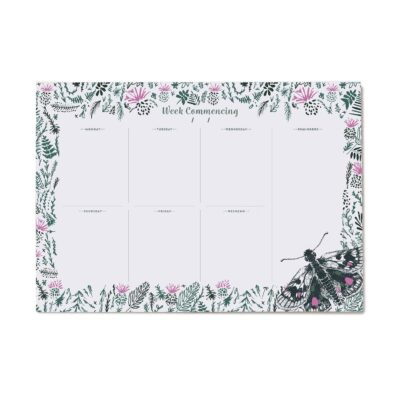 Butterfly Weekly Planner with 50 pages