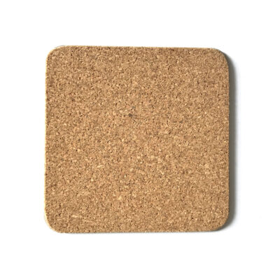 Melamine coaster with cork base
