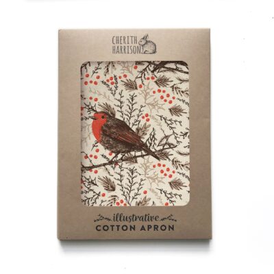 Christmas robin apron by Cherith Harrison