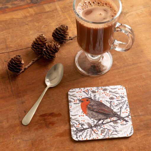 Christmas robin coaster by Cherith Harrison Christmas robin coaster by Cherith Harrison