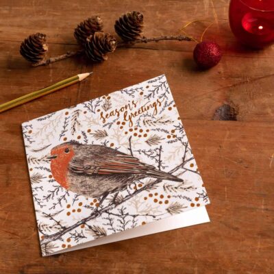 Christmas Robin Card by Cherith Harrison