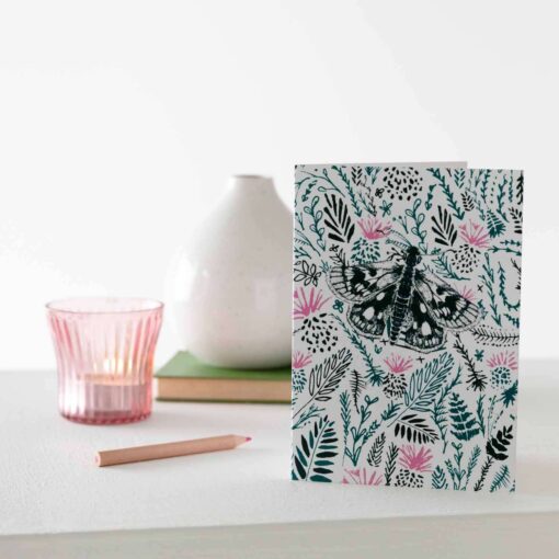 Thistles and butterfly card by Cherith Harrison