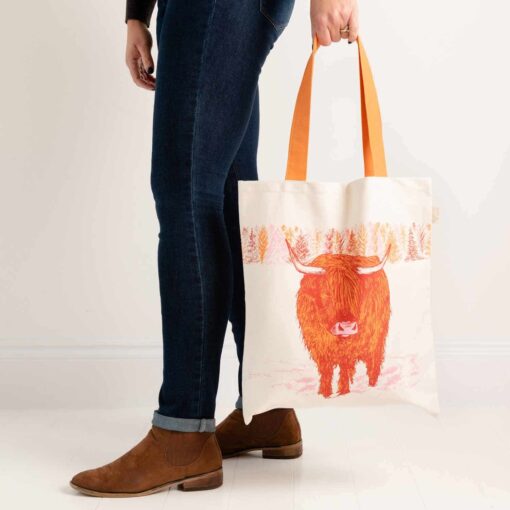 Highland Cow Tote Bag by Cherith Harrison