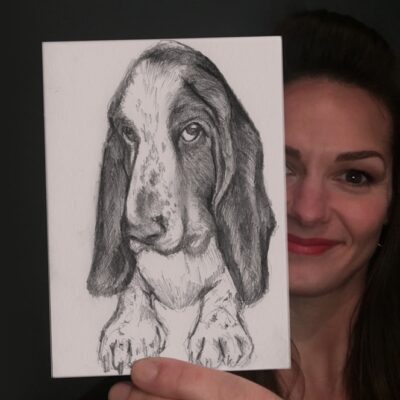 dog drawing by Cherith Harrison