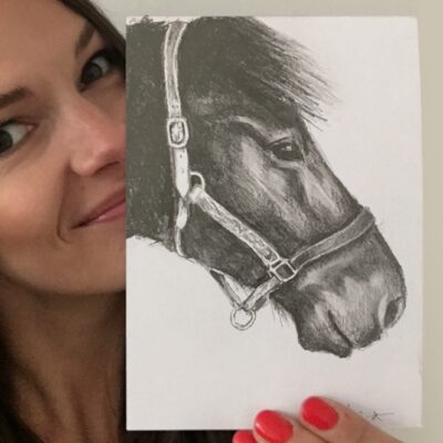 horse drawing by Cherith Harrison