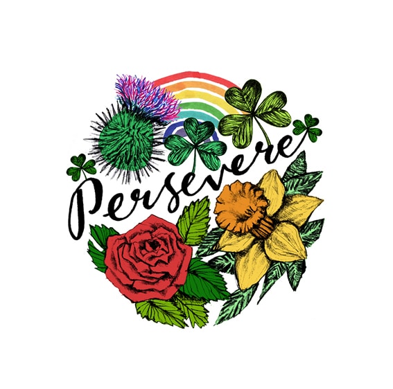 Persevere Rainbow Emblem by Cherith Harrison