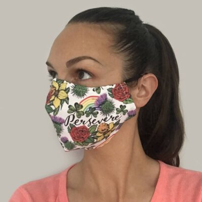Rainbow face mask by Cherith Harrison