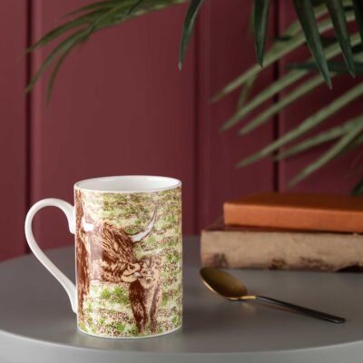 Highland Cow Bath Time mug by Cherith Harrison