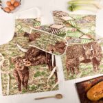 Highland Cow Love Kitchen Linens by Cherith Harrison