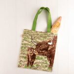 Highland Cow Love Tote Bag by Cherith Harrison