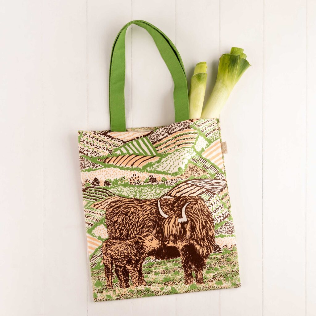 Highland Cow Love Tote Bag by Cherith Harrison