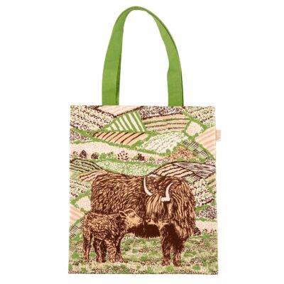 Highland Cow Love Tote Bag by Cherith Harrison