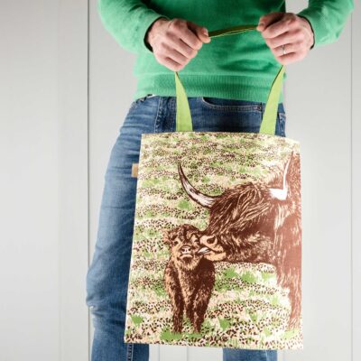 Highland Cow Love Tote Bag by Cherith Harrison