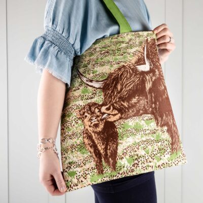 Highland Cow Love Tote Bag by Cherith Harrison