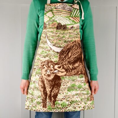 Highland Cow Love Apron by Cherith Harrison