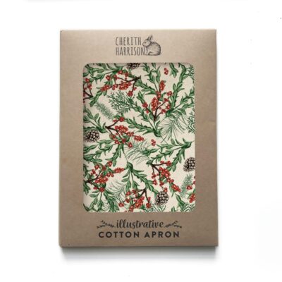 Christmas Garden apron by Cherith Harrison