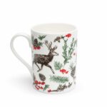 Cherith Harrison Christmas Reindeer Bone China Mug Side 1Christmas reindeer bone china mug by Cherith Harrison
