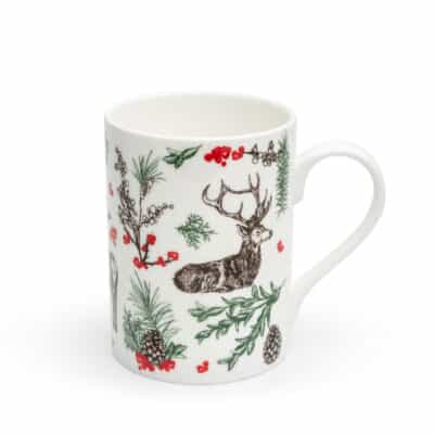 Cherith Harrison Christmas Reindeer Bone China Mug