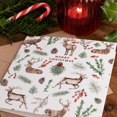 Reindeer Christmas card by Cherith Harrison