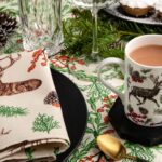 Christmas reindeer bone china mug by Cherith Harrison