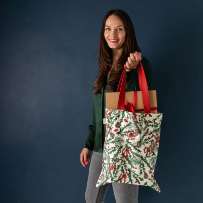 Christmas Reindeer Canvas Eco Shopper Bag by Cherith Harrison