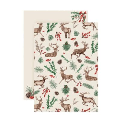Christmas Reindeer Writing Set with C6 Envelopes Reverse