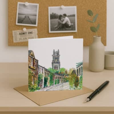 Circus Lane Edinburgh Greetings Card by Cherith Harrison