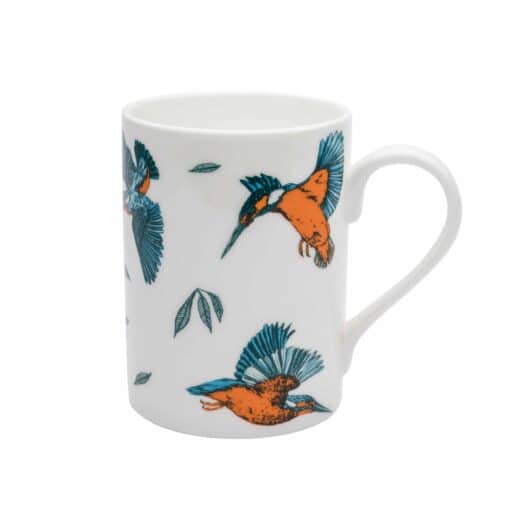 Cherith Harrison Flying Kingfisher Bone China Mug Side 2
