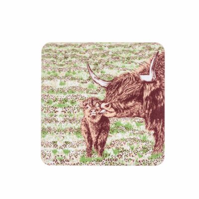 Cherith Harrison Highland Cow Love Coaster