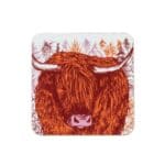 Cherith Harrison Highland Cow Melamine Coaster