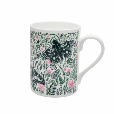Cherith Harrison Small Butterflies Bone China Mug Side