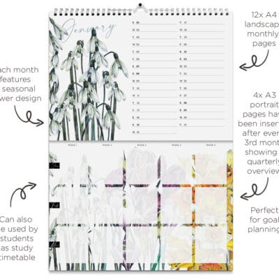 Seasonal Flowers Calendar and Quarterly Goal Planner - Image 16