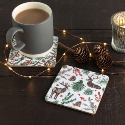 Cherith Harrison Christmas Reindeer Coaster Set