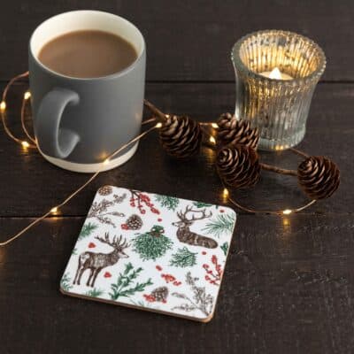Cherith Harrison Christmas Reindeer Coaster Set