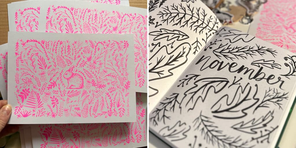 Cherith Harrison Riso Print Fliers and Bullet Journal