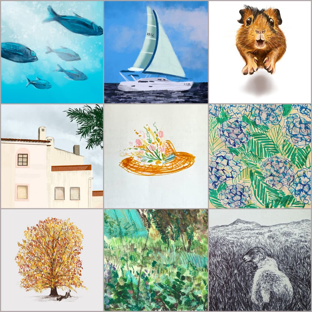 75 Art Challenge Montage by Cherith Harrison