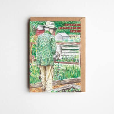 Father's Day Allotment Greetings Card by Cherith Harrison
