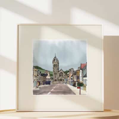 Framed Peebles High Street Print by Cherith Harrison