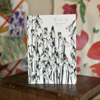 Thinking of You Snowdrops Greetings Card by Cherith Harrison